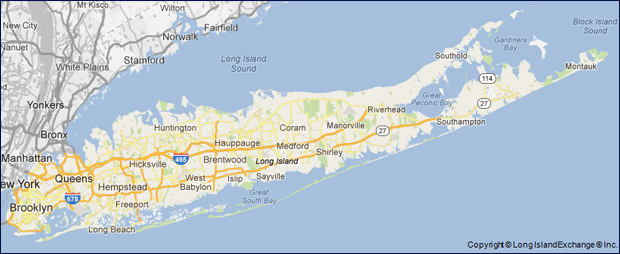 Map of Long Island service area